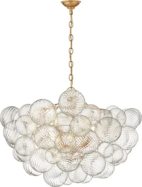 Talia Chandelier and Clear Swirled Glass|Visual Comfort Signature