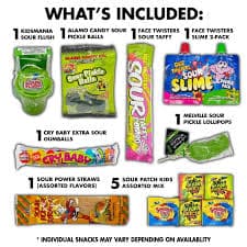 Fun Flavors Box: Kid's College Assortment Sour Candies Gift Pack (70 Count) - Gummy Set - Walmart.com