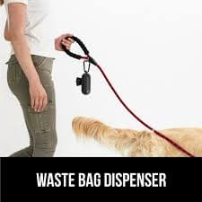 GORILLA GRIP Dog Leash, Heavy Duty Reflective Rope Leashes with Waste Bag Dispenser, 5 1/3 FT Red - Walmart.com