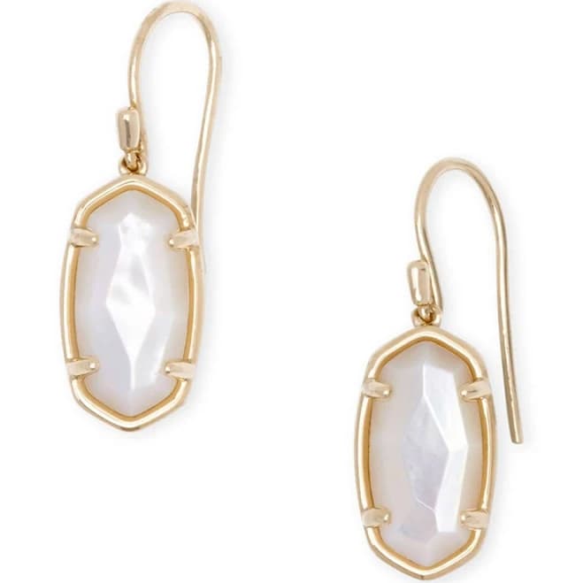 Kendra Scott Lee 18K Over Silver Mother Of Pearl Drop Earrings