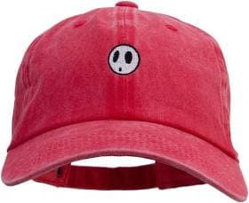 Mario Shy Face Logo Embroidered Cotton Twill Cap