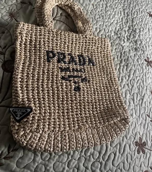 Prada Women's Small Crochet Tote Bag