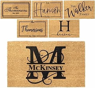 MRC Wood Products Personalized Custom Doormat - 18" x 30" - Durable Coir Fiber Mat for Indoor & Covered Outdoor Use (18" x 30")