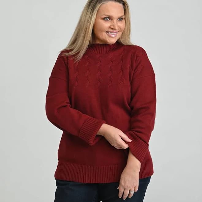Ribbed Mock Neck Sweater