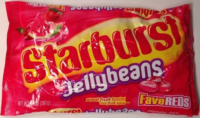Starburst Jelly Beans - Fave Reds - Watermelon Cherry & Strawberry - Net Wt. 14 OZ (397 g) Each - Pack of 2