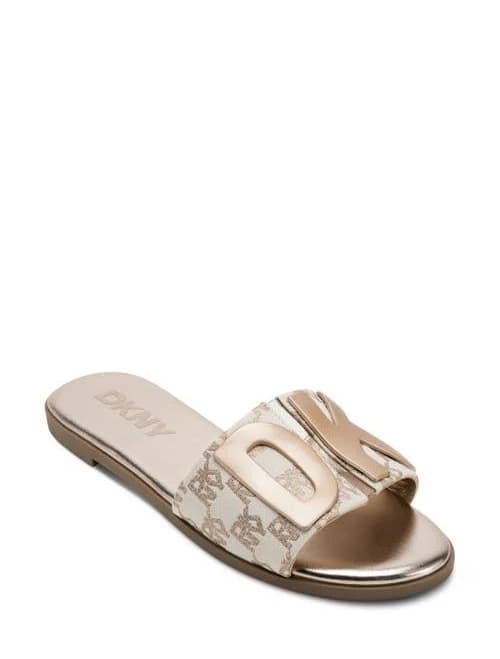 DKNY Women's Waltz Logo Slip-On Flat Sandals