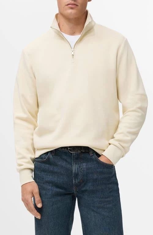 MANGO Men's Regular-Fit Cotton Sweatshirt