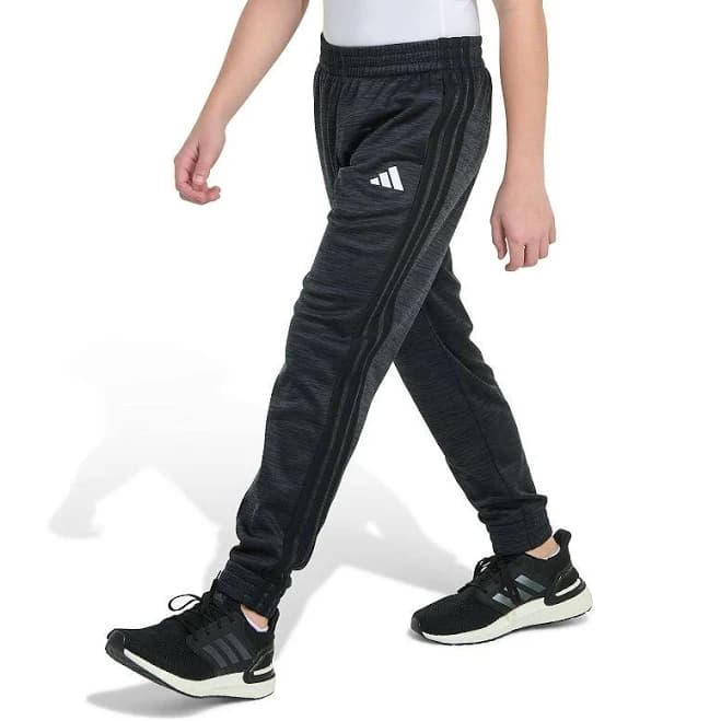 adidas Boys' Elastic Waistband 3-Stripe Joggers