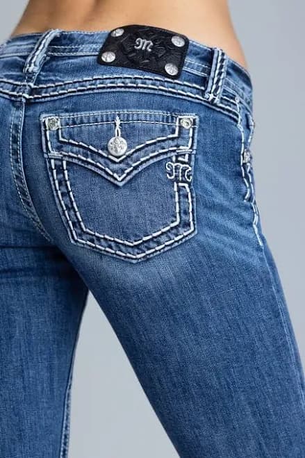 Miss Me Cleo Stitched Low Rise Bootcut Jeans