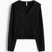Cardigan with Collar - Black - Ladies | H&M US