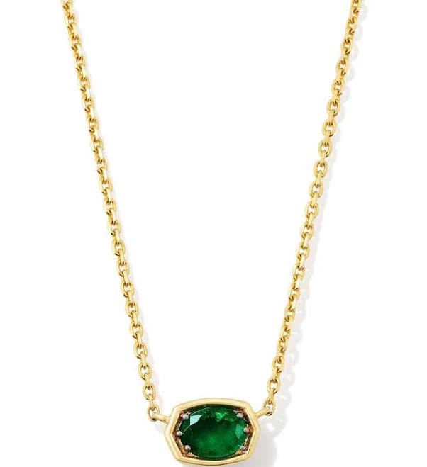Kendra Scott Marisa 14k Yellow Gold Oval Solitaire Pendant Necklace