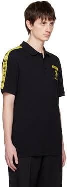 Moschino Black Double Question Mark Polo Moschino