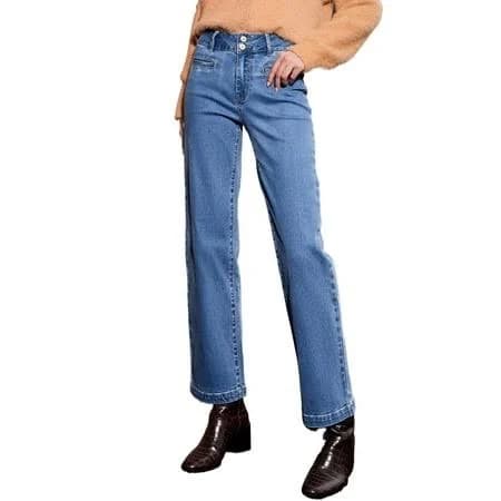 Women's High Waist Straight Leg Jeans