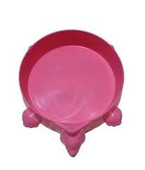 Bullseyes Playground Set Of 2 Kids' Neon Pink & Green Dinosaur Trays/ Bowls | eBay