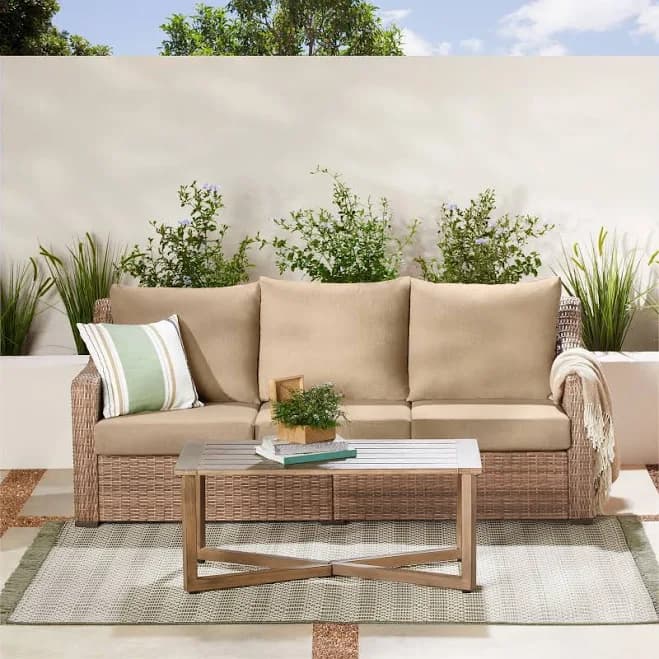 Better Homes & Gardens Hawthorne Park Outdoor Sofa and Coffee Table