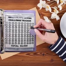 100 Envelope Challenge Budget Binder - Easy and Fun Way to, A5 Cash Organizer With Envelopes for Bills, Coupons, Cards - Savings Tool : Amazon.com.au: Stationery & Office Products