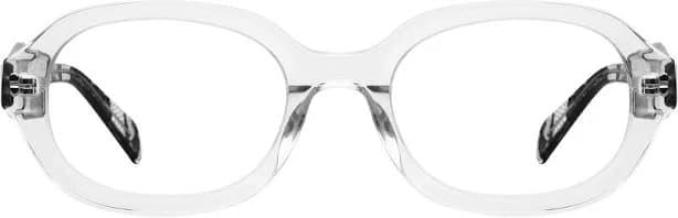 Fytoo Oval Transparent Acetate Full Rim Eyeglasses