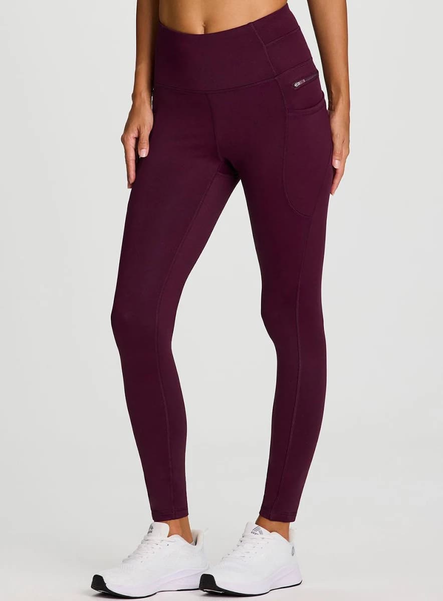 Rbx Active Women's Full Length High Waist Fleece Lined Leggings with Pockets