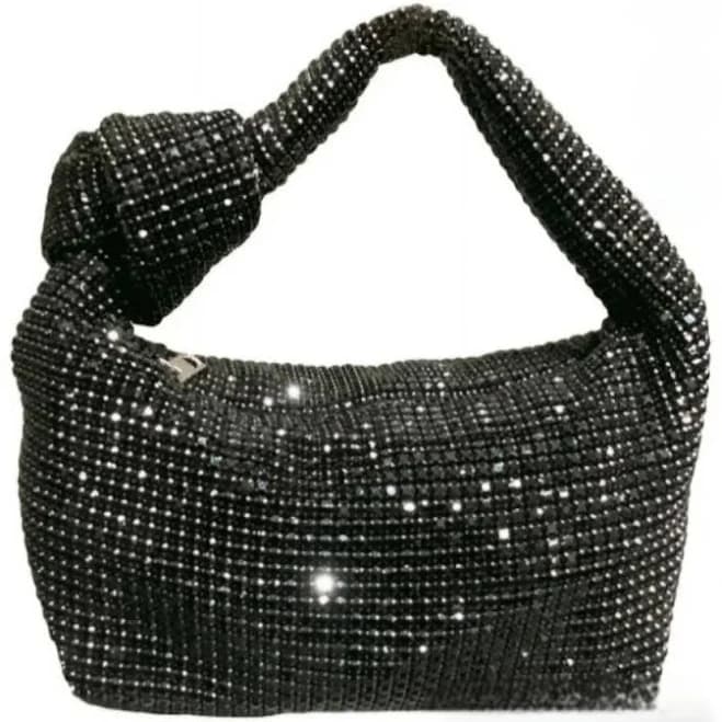 Forever Link Rhinestone Knot Diamante Clutch