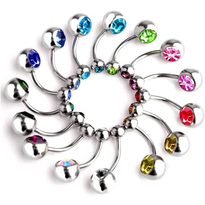 Body Piercing Kit Nose Belly Ear Lip Ring Tragus Cartilage Stud 14g
