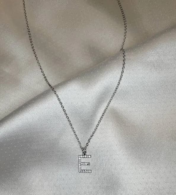 Silver Initial Necklace