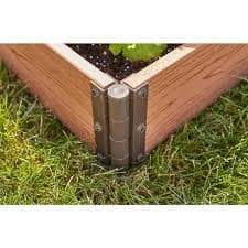 Vigoro 4 ft. x 4 ft. Brown Wood and Plastic Composite Raised Garden Bed YTHD18042701 - The Home Depot