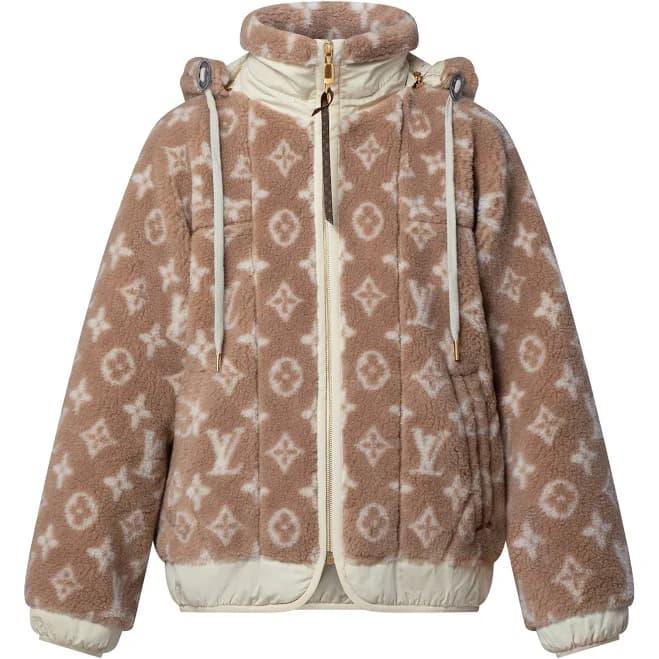 Louis Vuitton Monogram Fleece Hooded Jacket
