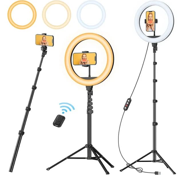 TODI 12" Ring Light with 63" Extendable Tripod Stand