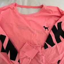 Pink Victorias Secret Long Sleeve Tee Xs Open Back | Poshmark