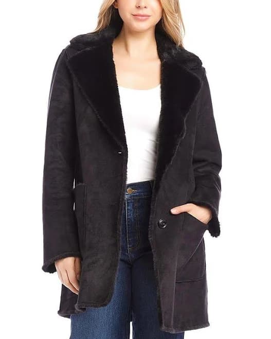 Karen Kane Women's Faux Fur Coat