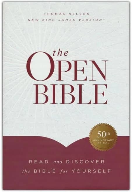 The Open Bible: Read and Discover The Bible for Yourself (Nkjv, Hardcover, Red Letter, Comfort Print)