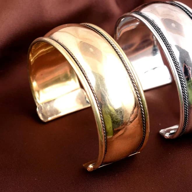 Adjustable Wide Metal Cuff Bracelet