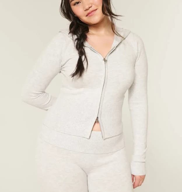 Hollister Gilly Hicks Zip-Up Sweater Hoodie