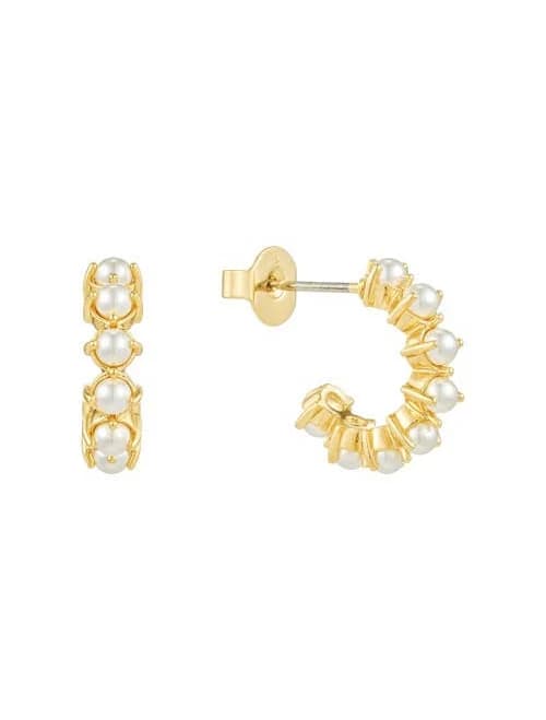 Untamed Petals Jessica Pearl Mini Hoops