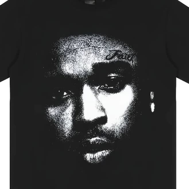 Men's Big Face Monochrome Portrait T-Shirt