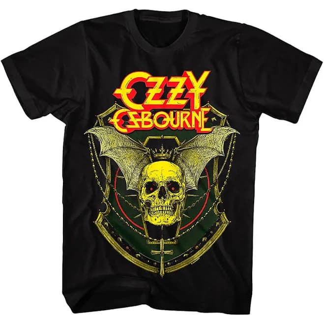 Ozzy Osbourne Crowned Skull Winged T-Shirt