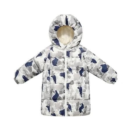 Kids Camouflage Hooded Puffer Coat