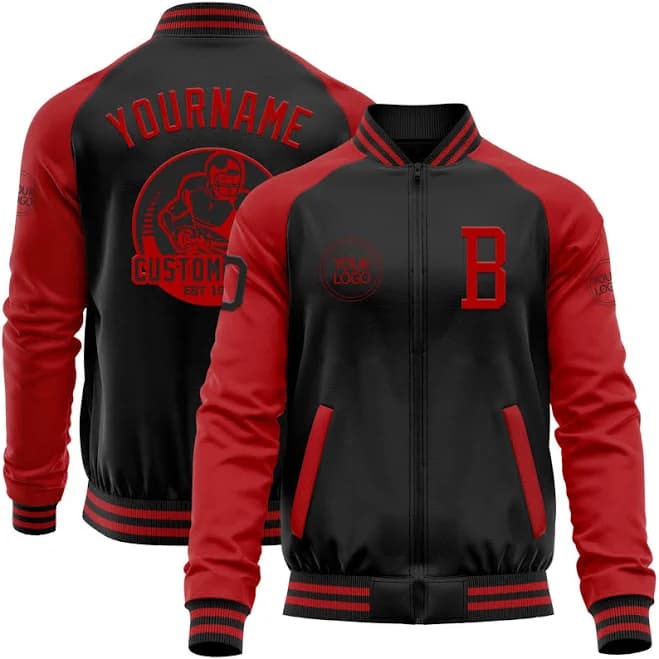 Custom Varsity Letterman Bomber Zipper Jacket
