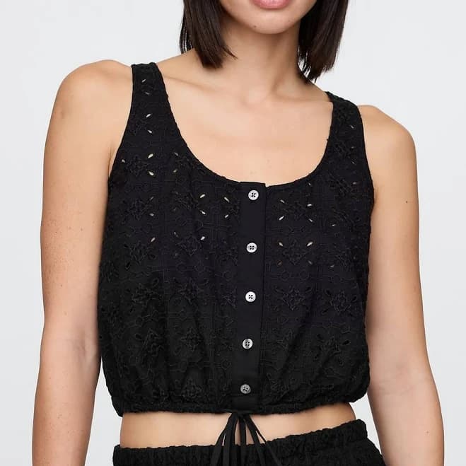 Gap Women's Cinched-Hem Crop Top