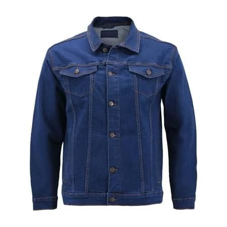 VKWEAR Men's Classic Multi Pocket Button Up Stretch Denim Trucker Jacket