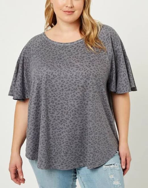 Women's Boho Inspired Leopard Short Sleeve T-Shirt