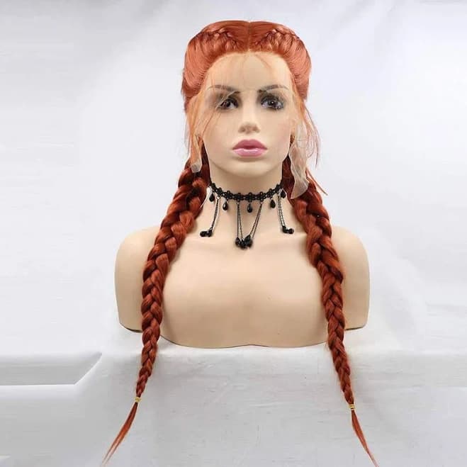 Melody Wig Double Braided Synthetic Copper Wig