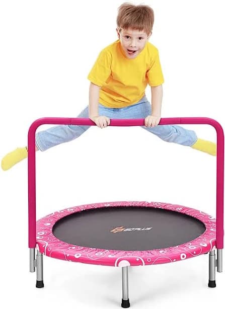 "Costway 36' Kids Trampoline Rebounder Full Covered Handrail & Pad Indoor/Outdoor