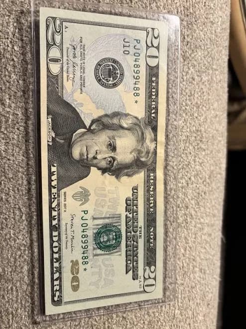 20$ 2017a Star Note- United States Of America Legal Tender