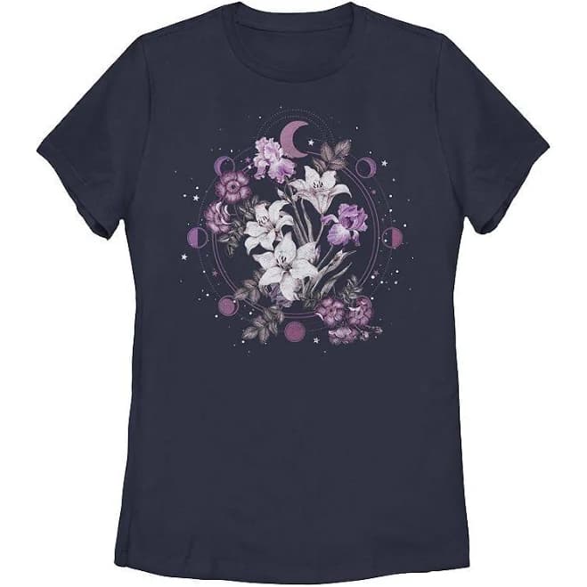 Lost Gods Floral Moon Graphic T-Shirt