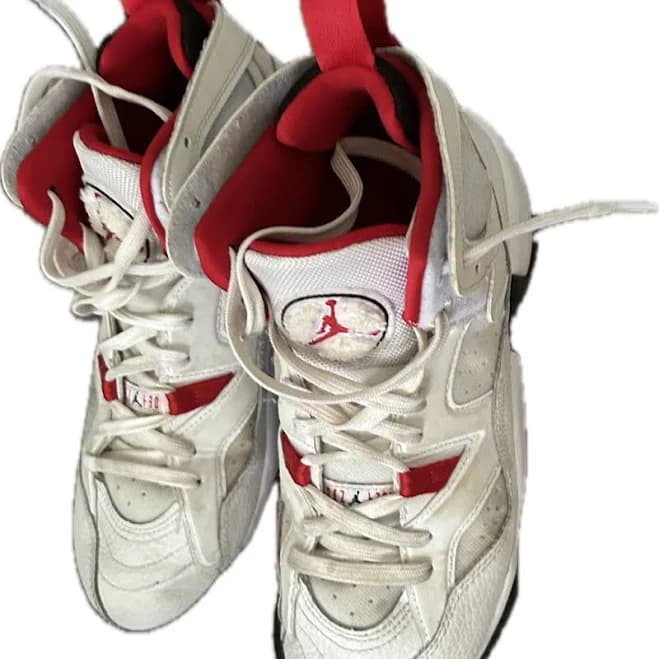 Jordan Shoes | Jordan Jumpman White And Red Sneakers Classic Design | Color: Red/White | Size: 6.5b | Mandibearcloset's Closet