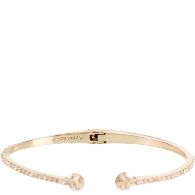 Givenchy Crystal & Pave Hinged Bangle Bracelet