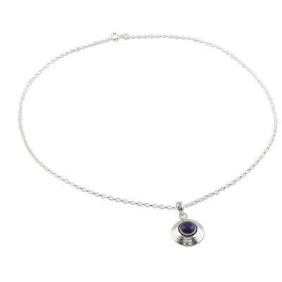 Sterling Silver Lapis Lazuli Pendant Necklace