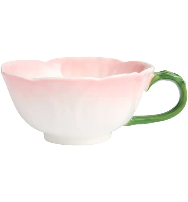 World Market Blossom Hand Painted Figural Ceramic Mug