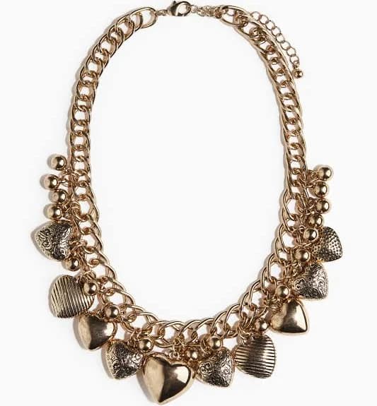 H&M Ladies Heart-Pendant Chain Necklace